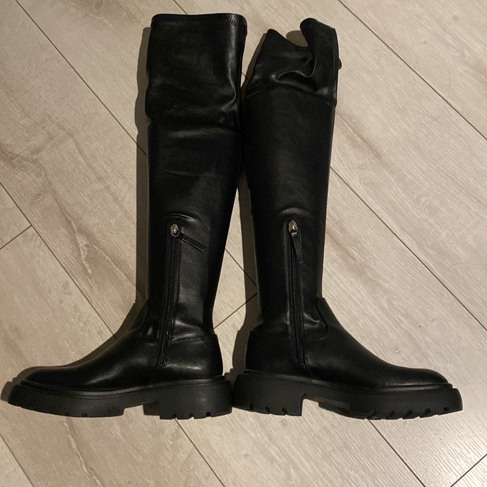 Zara Over the Knee tall lug sole boot - Picture 9 of 10